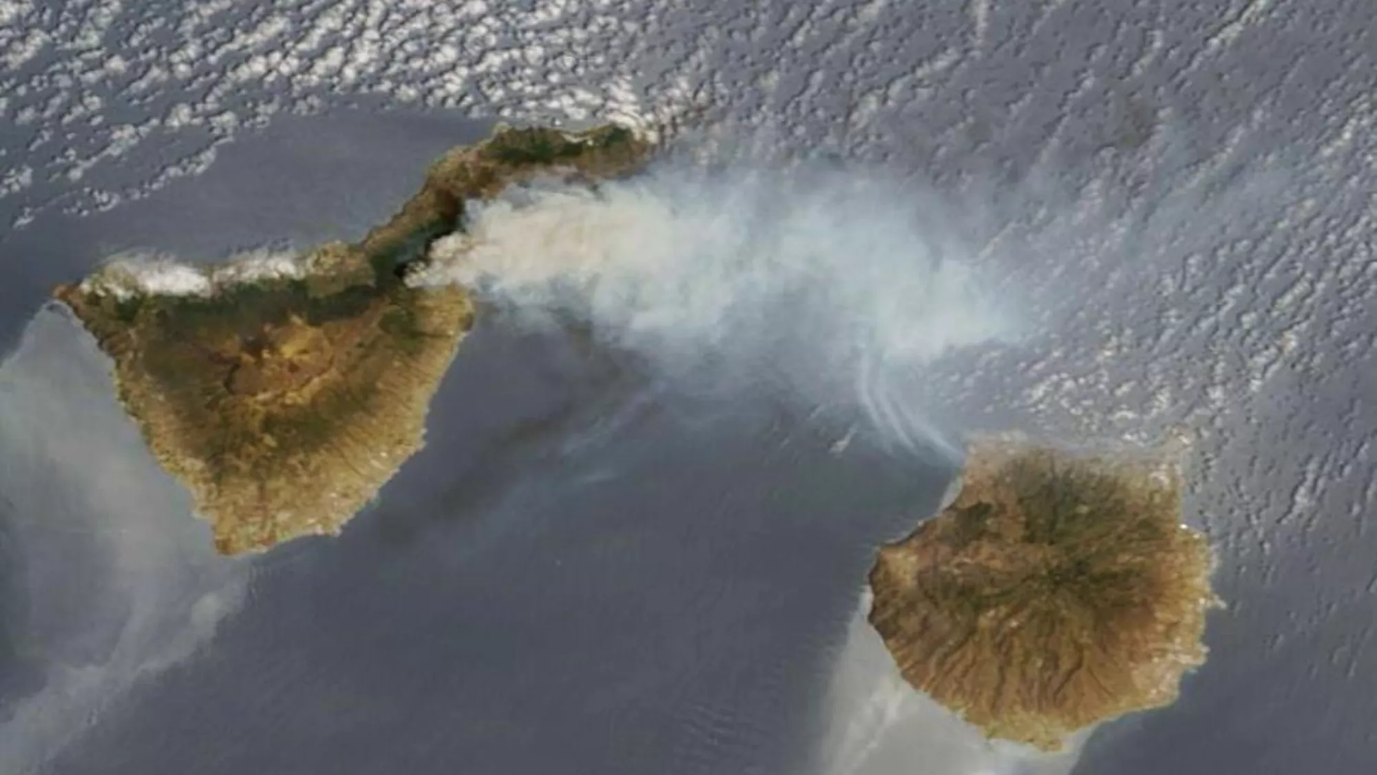 Incendio forestal de Tenerife a vista de satélite / GRAFCAN