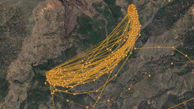 Registro de descargas helicópteros durante el incendio en la Caldera de TaburientePROYECTO FÉNIX CANARIAS (1)