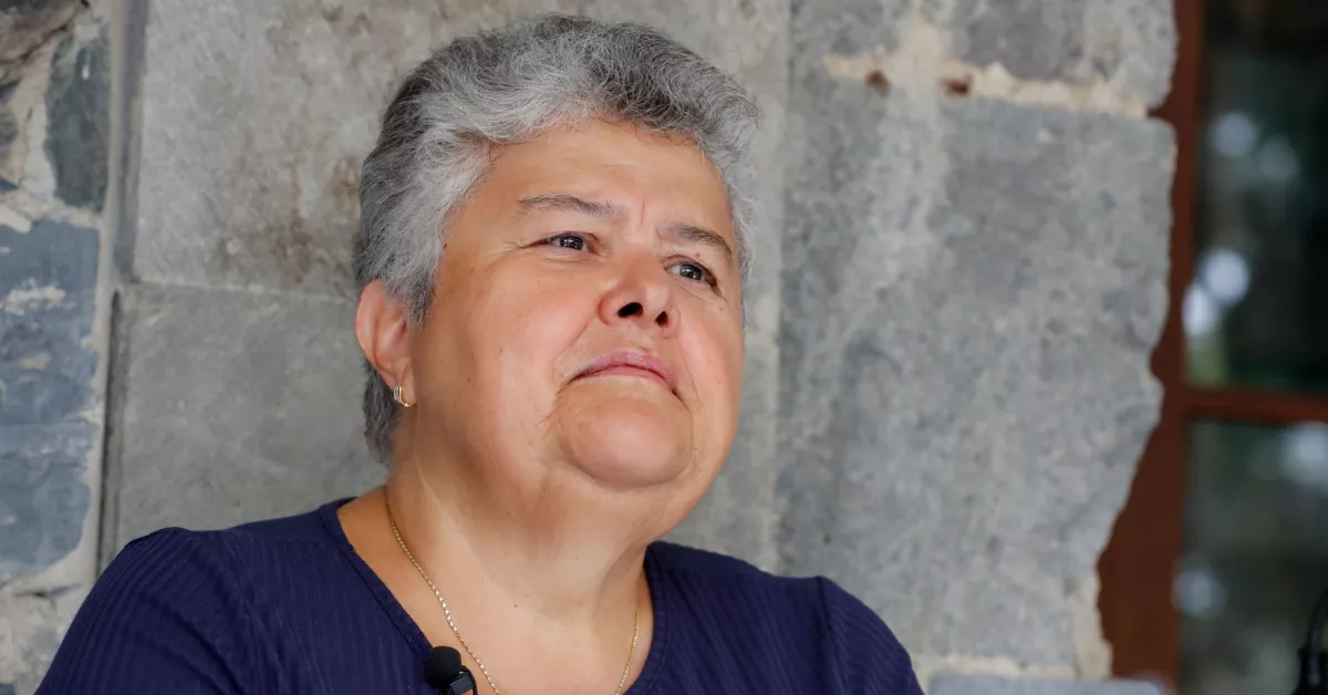 La presidenta de la Asociación de Afectados del Vuelo JK5022 (AVJK5022), Pilar Vera.  / EFE Elvira Urquijo A.