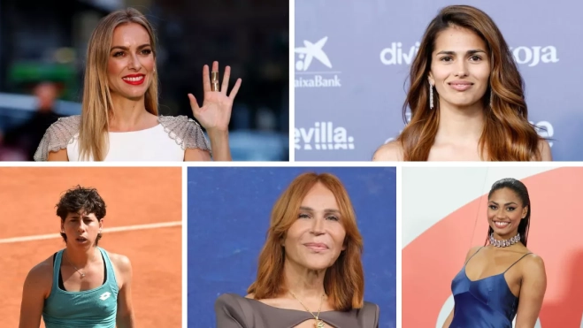 Por orden Kira Miró, Sara Sálamo, Carla Suárez, Antonia San Juan, Nia CorreiaEFE MONTAJE AH
