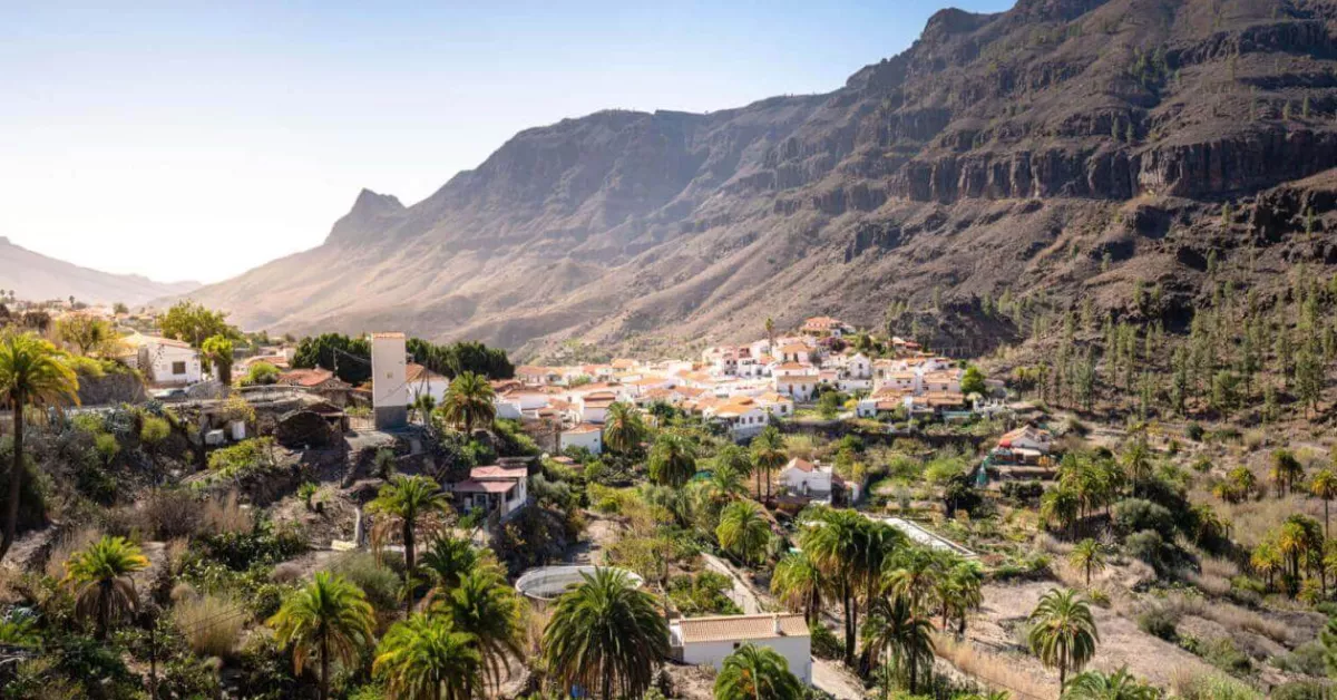 Panorámica del pueblo de Fataga, en Gran Canaria. / TURISMO CANARIAS