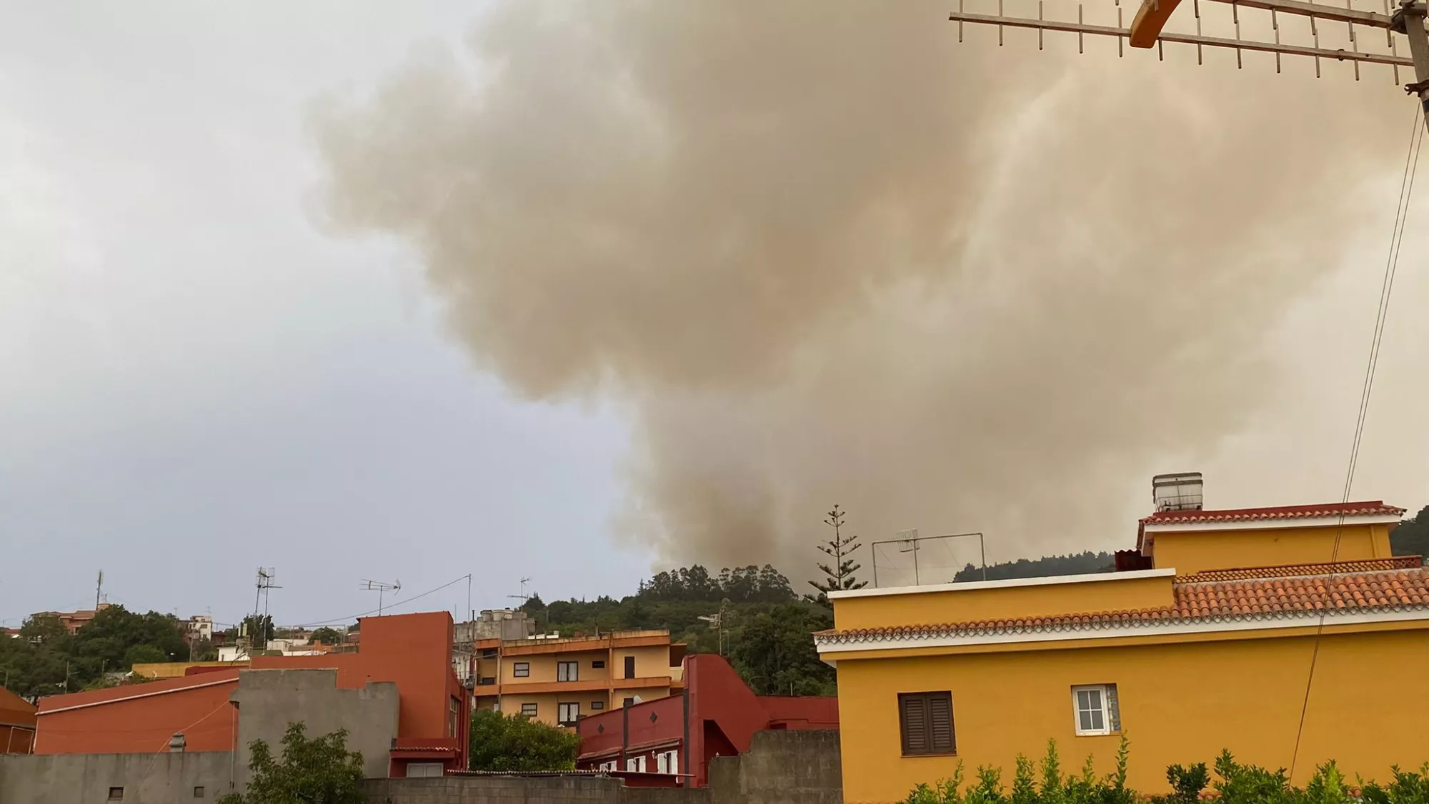 El incendio de Tenerife desde Agua García (Tacoronte) / ATLÁNTICO HOY - IRENE CARTAYA