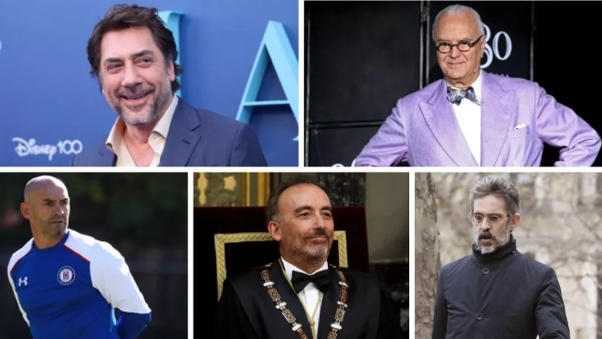 Imagen de Javier Bardem, Manolo Blahnik,Paco Jémez, Manuel Marchena, Cristobal Martell MONTAJE AH 