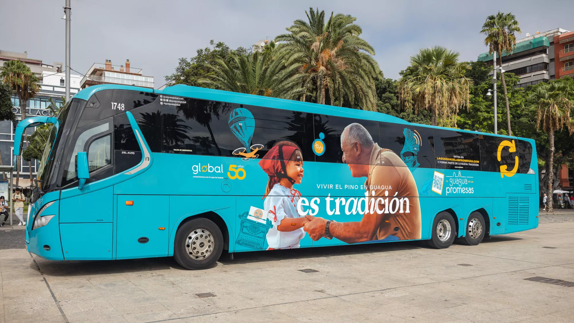 Global se compromete a donar un kilo de alimentos por cada promesa presentada a la virgen / GLOBAL