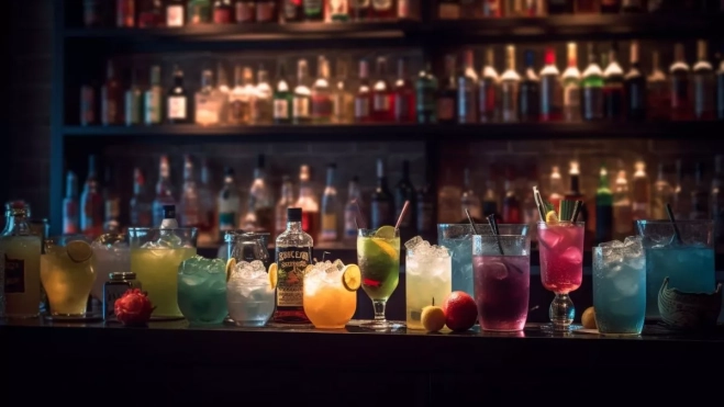  Bebidas en la barra de un bar./ SERVIMEDIA 
