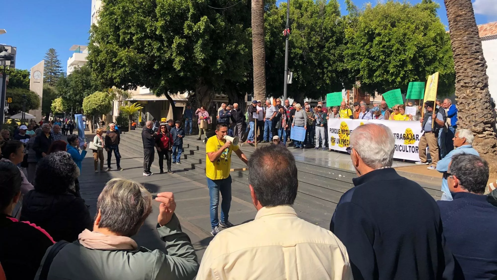 Una de las movilizaciones de Plataforma Ciudadana por un Precio Justo y Auténtico del Plátano / CEDIDA