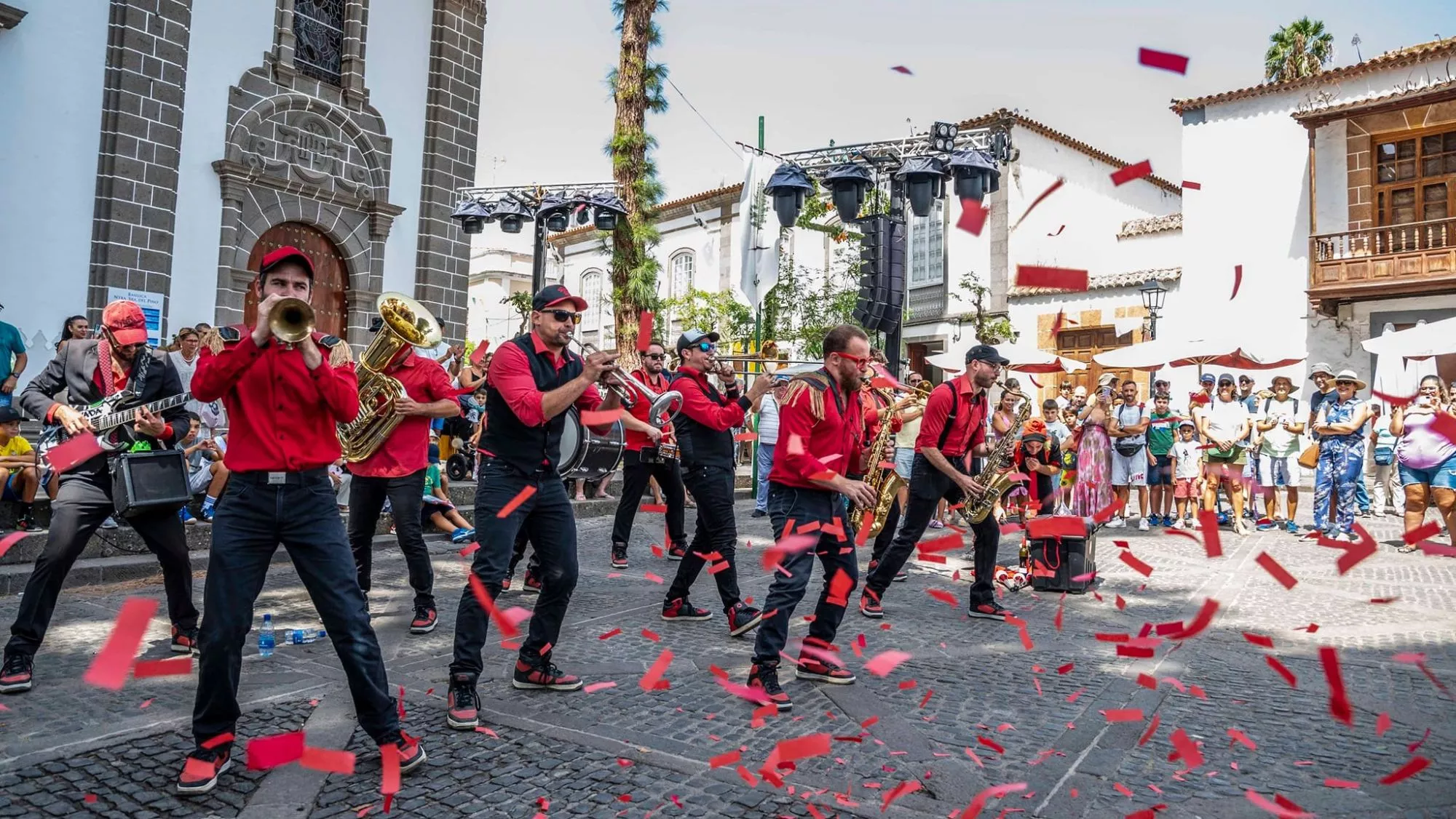 Una banda musical actúa en el Festival 'enpie' en Teror / CEDIDA