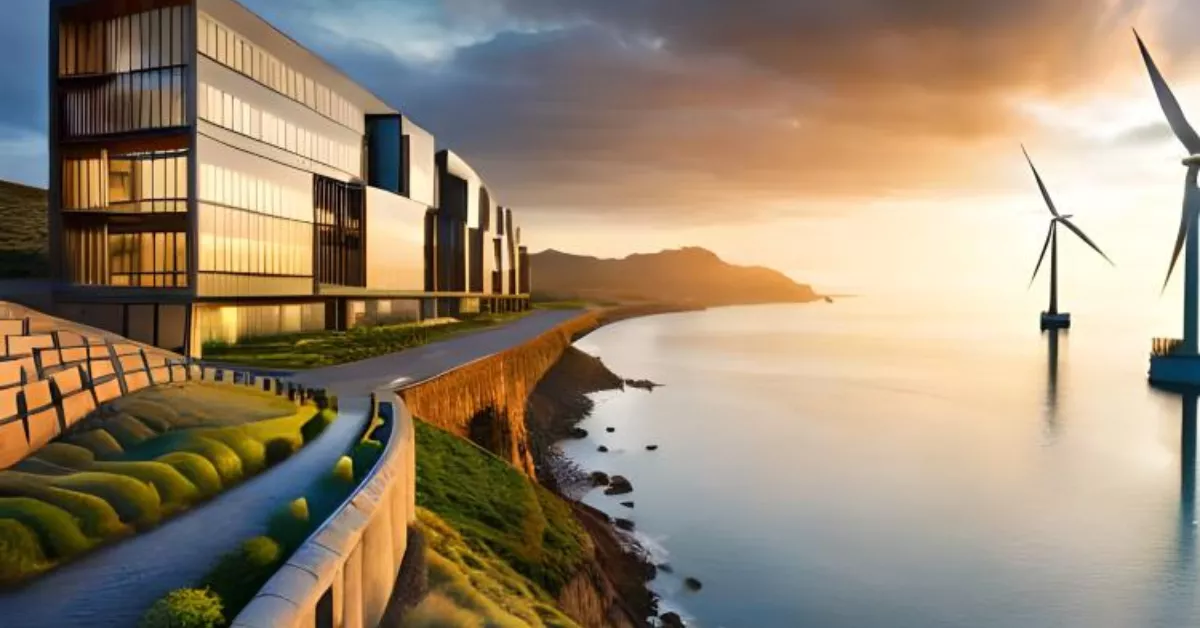 Imagen de un edifico en algún acantilado de Canarias dentro de 100 años / IMAGEN CREADA POR INTELIGENCIA ARTIFICIAL