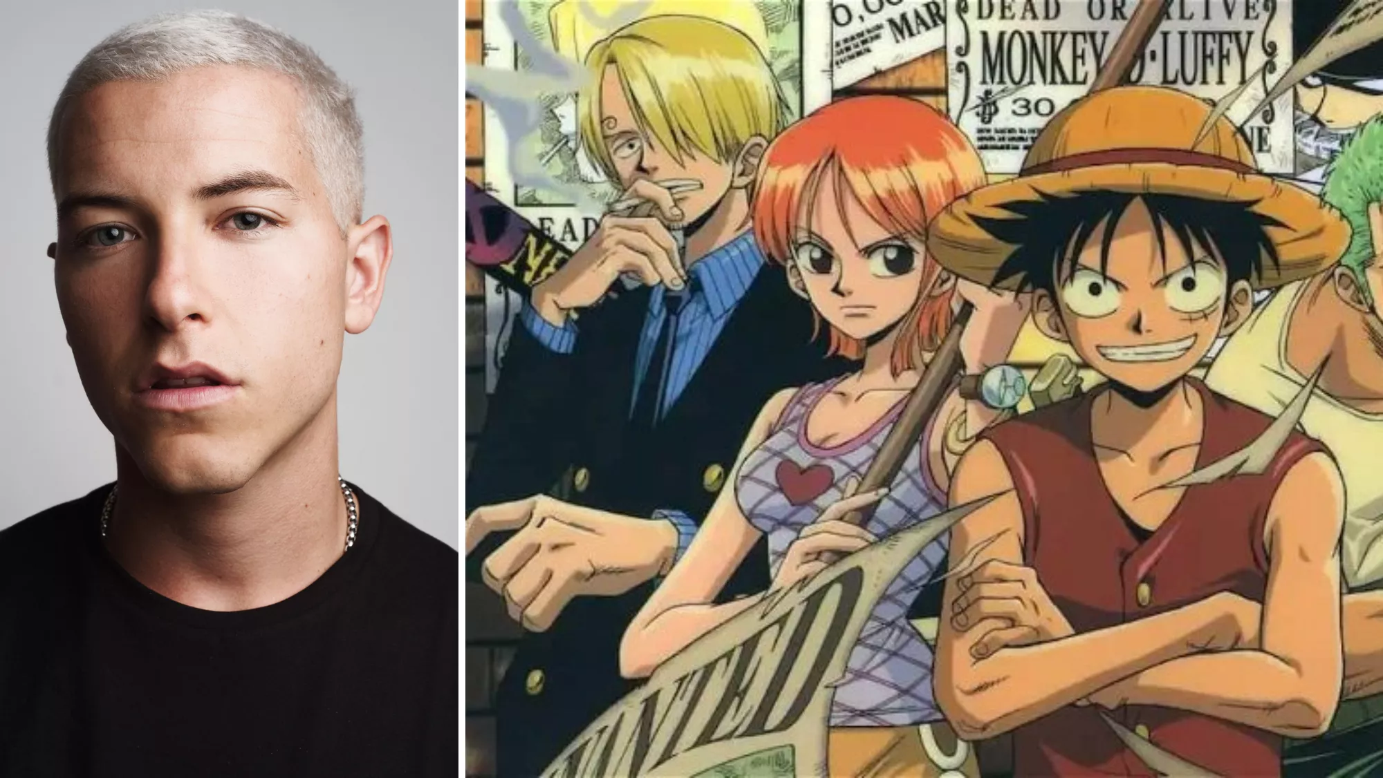 Taz Skyler, actor tinerfeño que interpreta a Sanji en One Piece./ MONTAJE AH