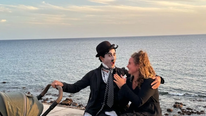 Giovanni Roma encarna a Charles Chaplin en Maspalomas / ATLÁNTICO HOY - MARCOS MORENO (4)