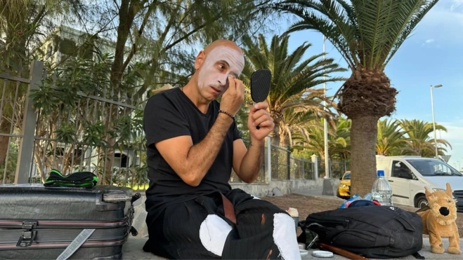 Giovanni Roma encarna a Charles Chaplin en Maspalomas / ATLÁNTICO HOY - MARCOS MORENO (7)