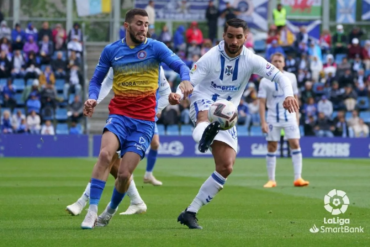 La última visita del Tenerife al Estadi Nacional de Andorra se produjo en mayo y los blanquiazules cayeron con un gol de penalti en el minuto 90./ LALIGA.