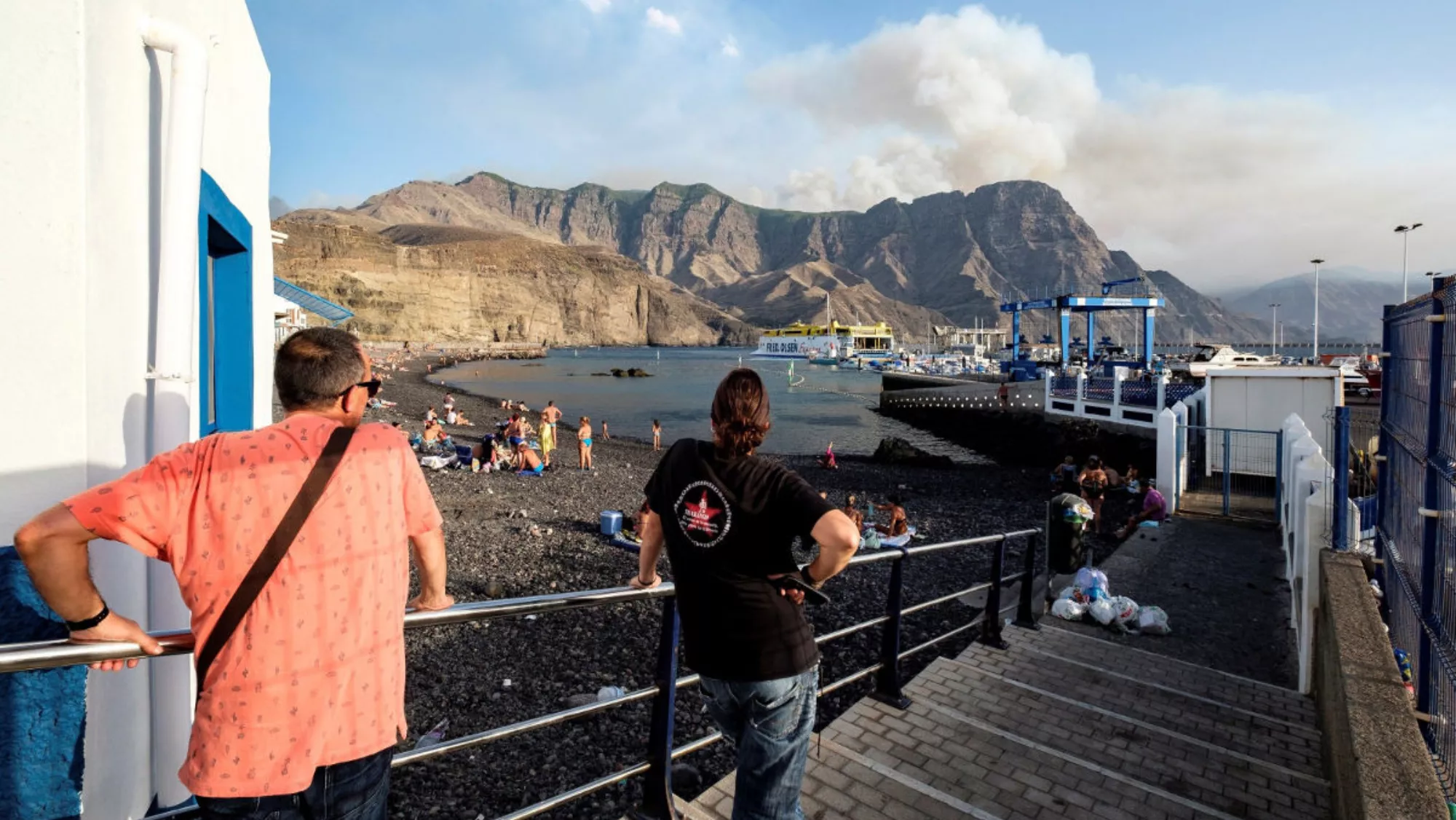 Imagen del muelle de Agaete, donde atracaba el ferri en el que iba la mujer / EFE