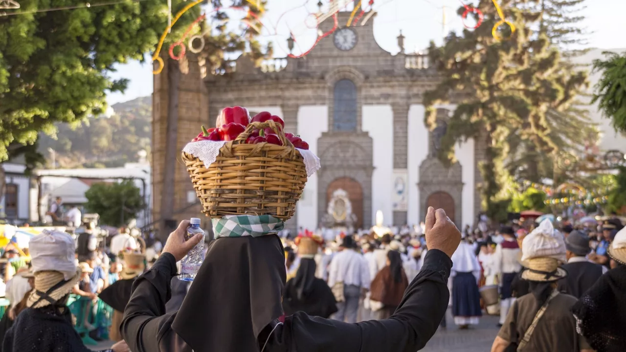 Una imagen de la tradicional romería ofrenda del Pino. / CABILDO DE GRAN CANARIA