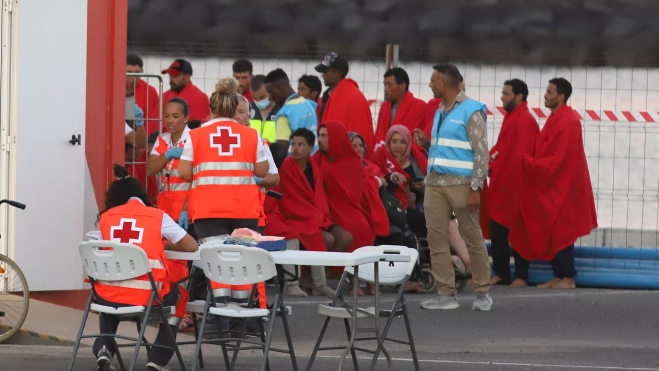 Grupo de migrantes rescatados y trasladados a Lanzarote