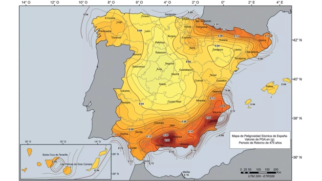 Mapa de peligrosidad sísmica / IGN