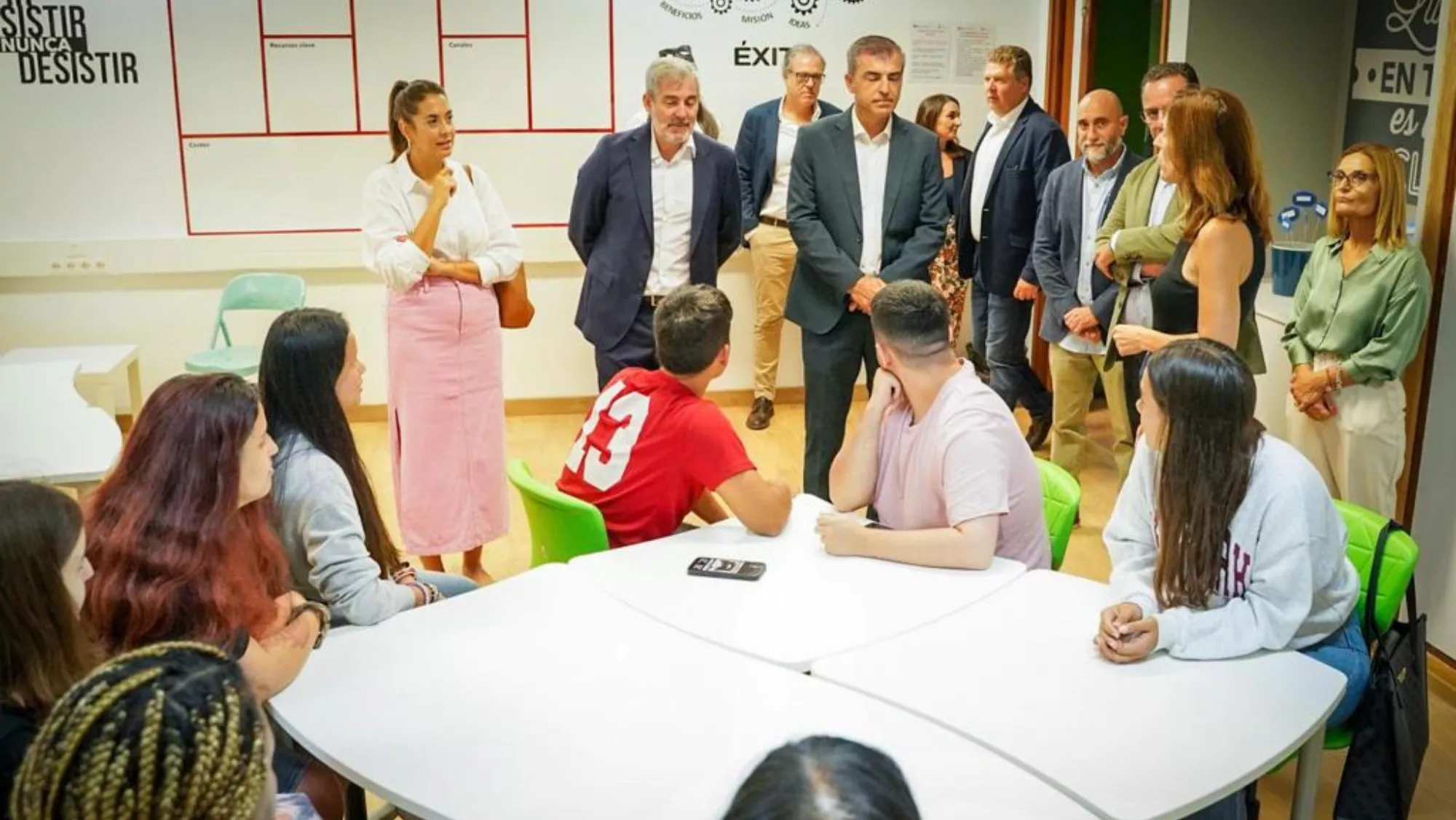 Fernando Clavijo y Manuel Domínguez en la inauguración del curso de FP y Bachillerato / GOBIERNO DE CANARIAS