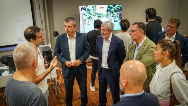 Fernando Clavijo y Manuel Domínguez en la inauguración del curso de FP y Bachillerato / GOBIERNO DE CANARIAS Fernando Clavijo y Manuel Domínguez en la inauguración del curso de FP y Bachillerato / GOBIERNO DE CANARIAS