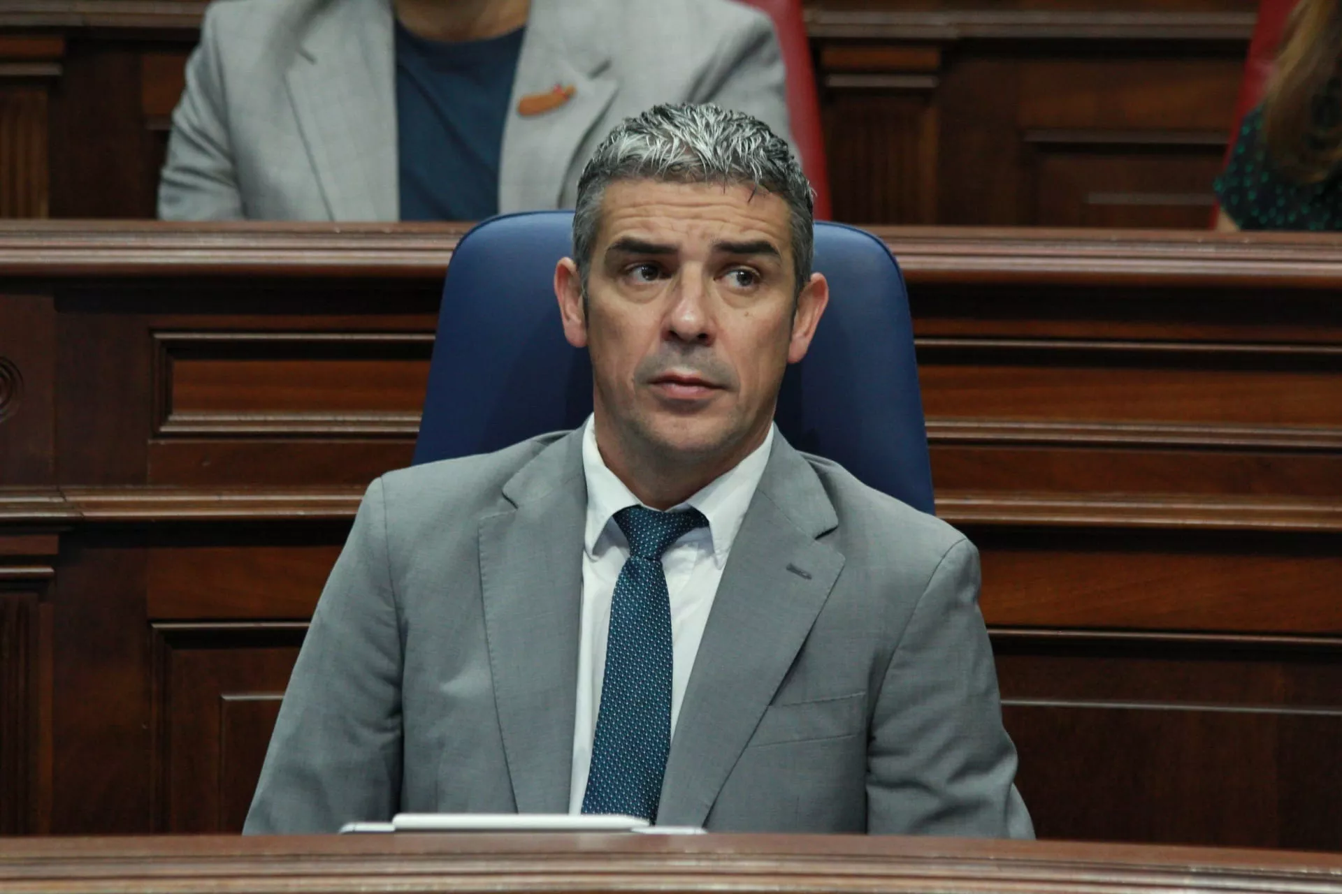 Narvay Quintero durante el pleno del Parlamento de Canarias. / ÁLVARO OLIVER - AH 