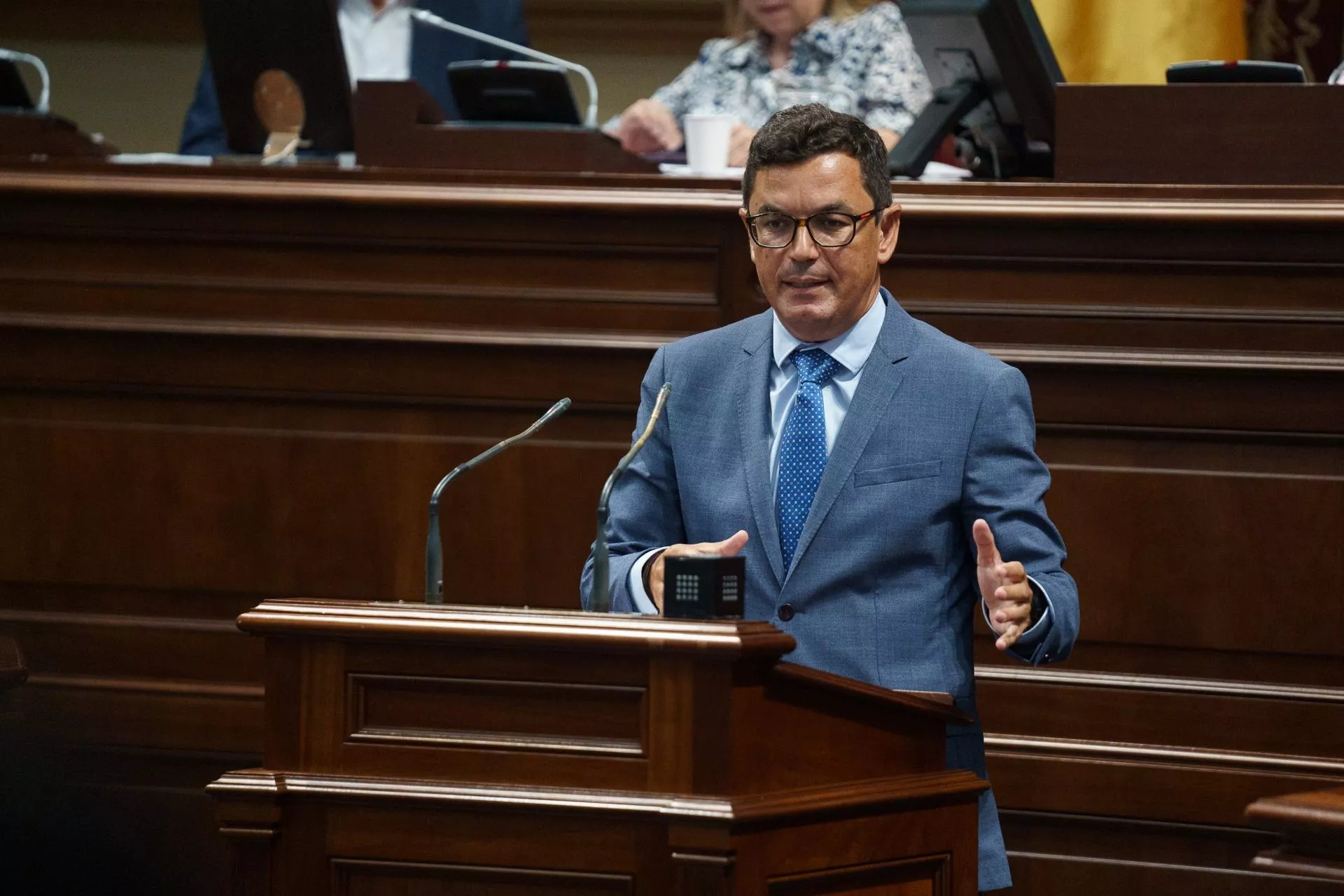 El consejero de Obras Públicas, Vivienda y Movilidad del Gobierno de Canarias, Pablo Rodríguez. / EFE - RAMÓN DE LA ROCHA