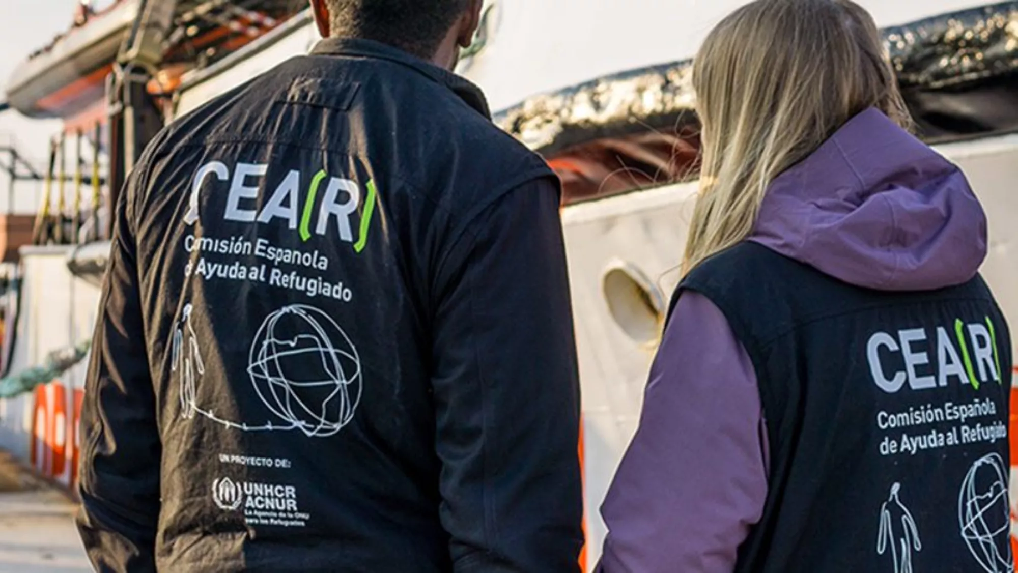 Trabajadores de CEAR que pide un reparto equitativo de las personas migrantes para poder atender sus necesidades/ COMISIÓN ESPAÑOLA DE AYUDA AL REFUGIADO