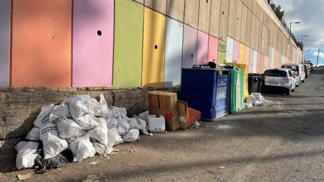 Escombros en la entrada al Guiniguada / CEDIDA