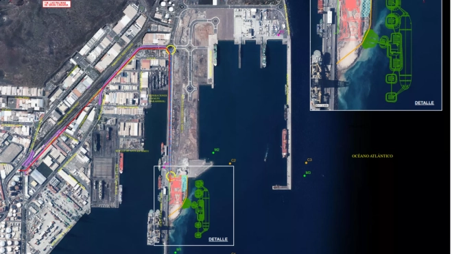 Plano de la localización de la planta de gas de Totisa en el Puerto de Las Palmas. / ESTUDIO DE IMPACTO AMBIENTAL Plano de la localización de la planta de gas de Totisa en el Puerto de Las Palmas. / ESTUDIO DE IMPACTO AMBIENTAL