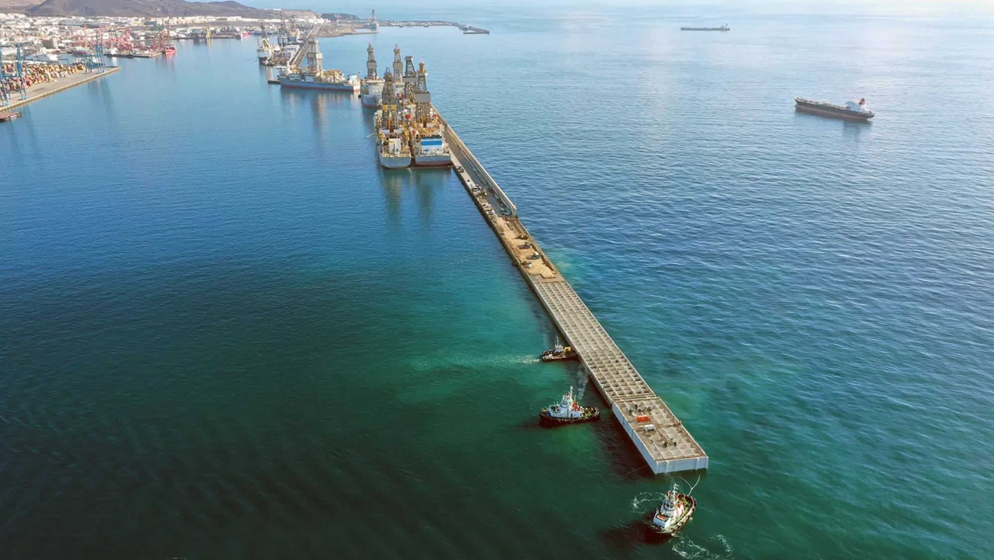 Ampliación del dique Reina Sofía, en el puerto de Las Palmas.  /AUTORIDAD PORTUARIA DE LAS PALMAS