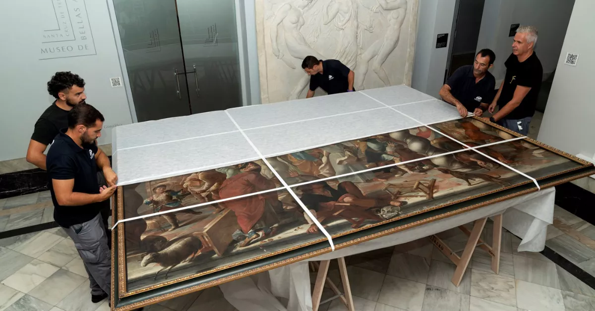 Cuadros de Juan Miranda cedidos por Santa Cruz al Gobierno de Canarias./ CEDIDA