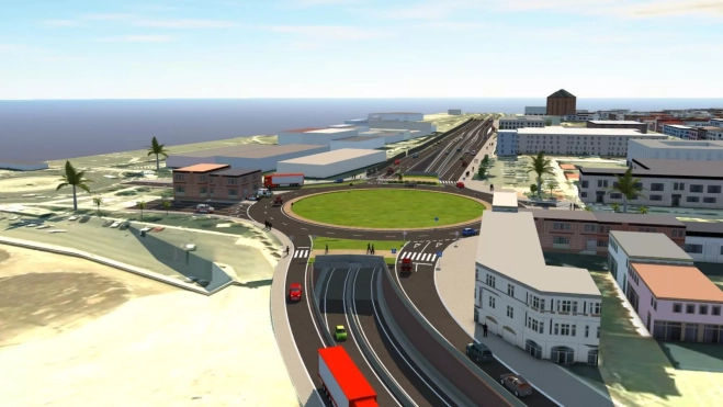 Infografía de cómo quedará la obra de mejora de enlaces en Belén María y Torre Las Palmas./ OBRAS PÚBLICAS