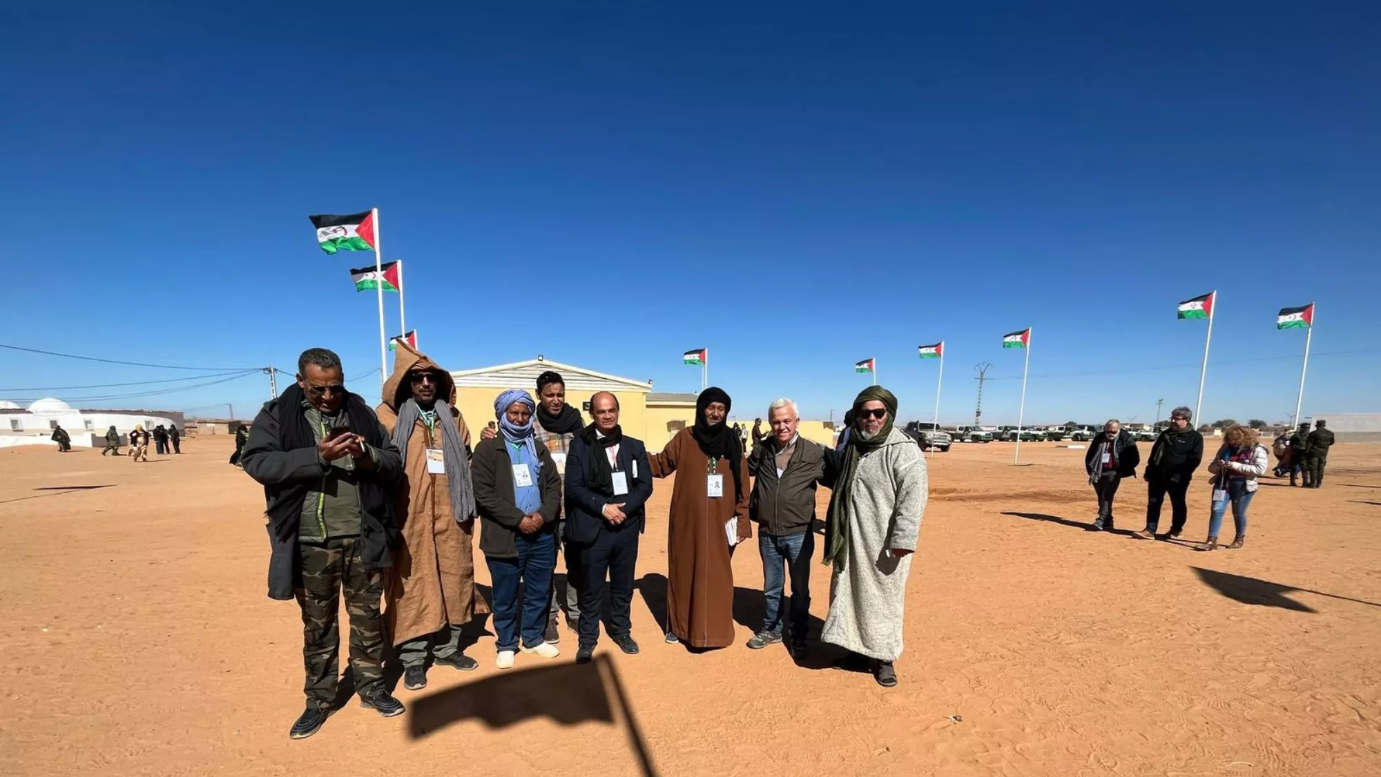 Carmelo Ramírez, consejero del Cabildo de Gran Canaria, en unos campamentos organizados por el Frente Polisario / CEDIDA