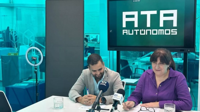 Elena Melgar, vicepresidenta de ATA y Elliot Martín, secretario general de ATA en CanariasATLÁNTICO HOY MARCOS MORENO (1)