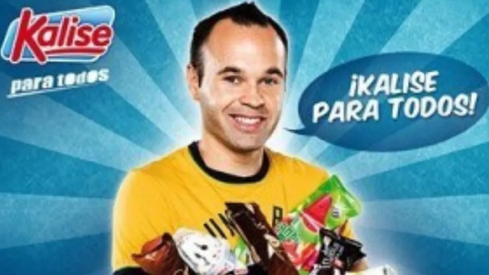 Andrés Iniesta anunciando Kalise./ KALISE