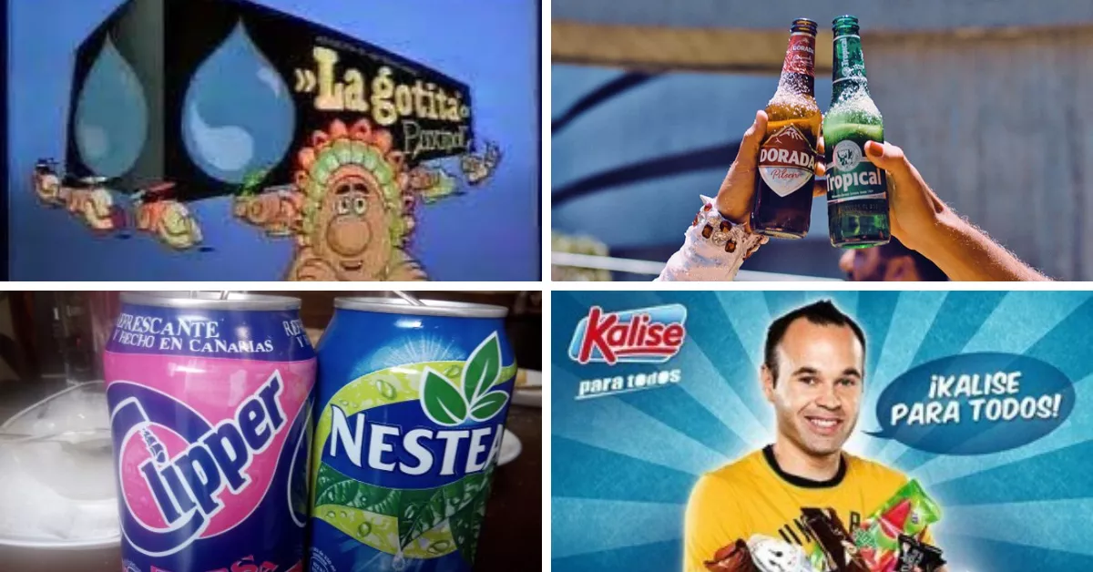 La Gotita, Dorada, Tropical, Clipper, Nestea Mango-Piña y Kalise, productos muy habituales en Canarias que se consumen poco en la Península./ MONTAJE AH