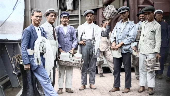 Cambulloneros en Gran Canaria en 1910 / CANARIAS EN COLOR