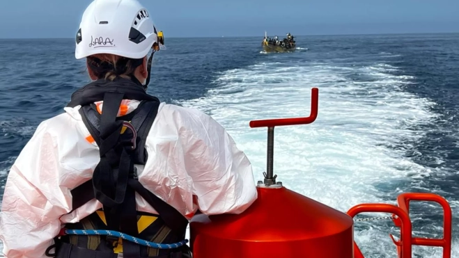 Llegada de migrantes a Arguineguín por la ruta canaria / SALVAMENTO MARÍTIMO