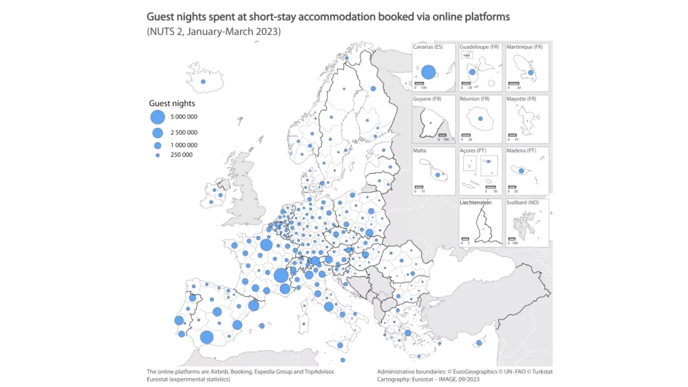 datos alquiler vacacional. eurostat