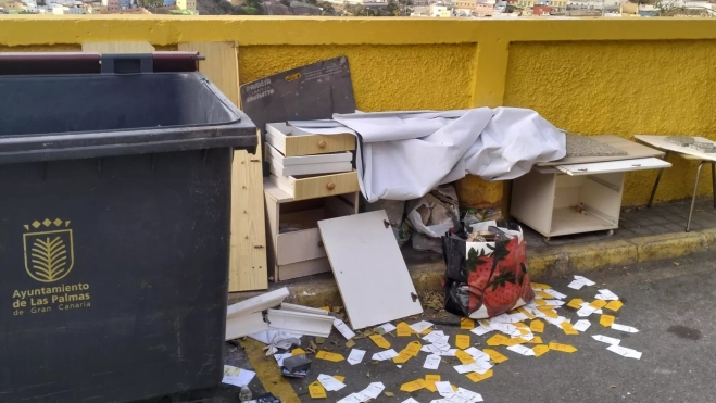 Escombros en el Risco de San Nicolás / CEDIDA