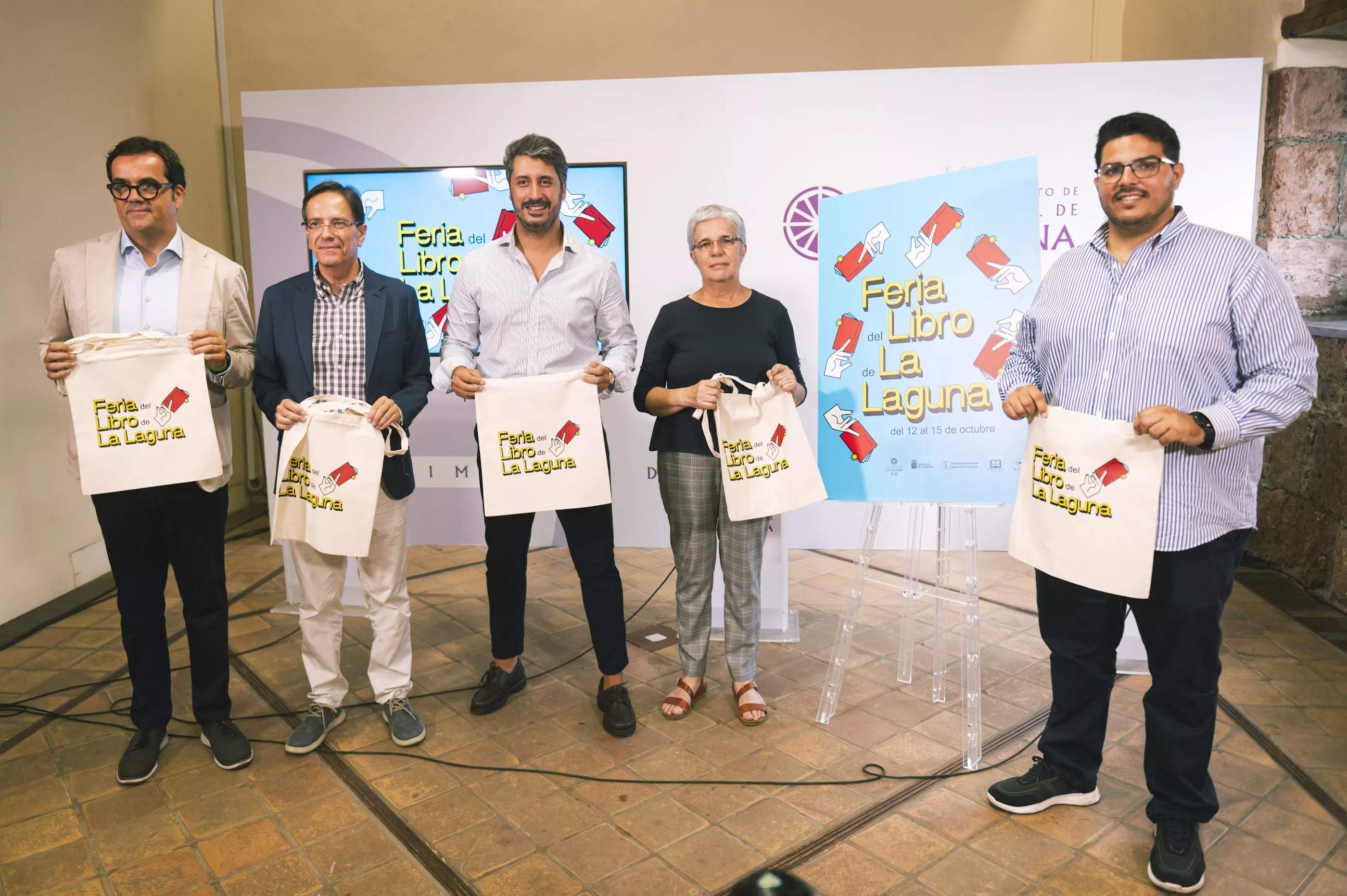 Presentación de la Feria del Libro de La Laguna con las administraciones implicadas. / CEDIDA