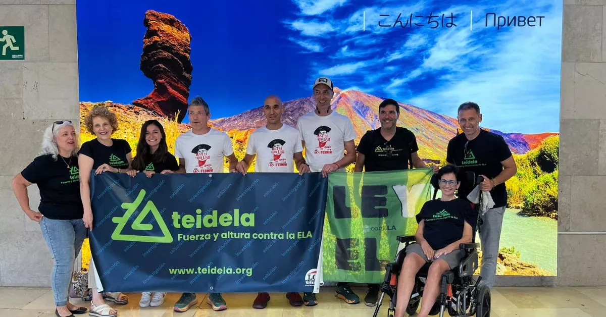 Componentes de la Asociación TeidELA, con Carolina Fernández la segunda por la izquierda / TEIDELA