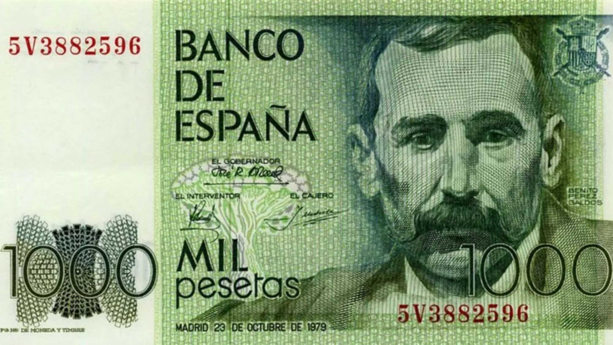 Imagen del billete más canario con un retrato de Benito Pérez Galdós / ARCHIVO