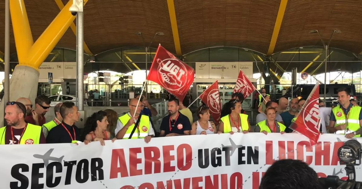 Movilizaciones del sector aéreo de UGT./ ARCHIVO/UGT