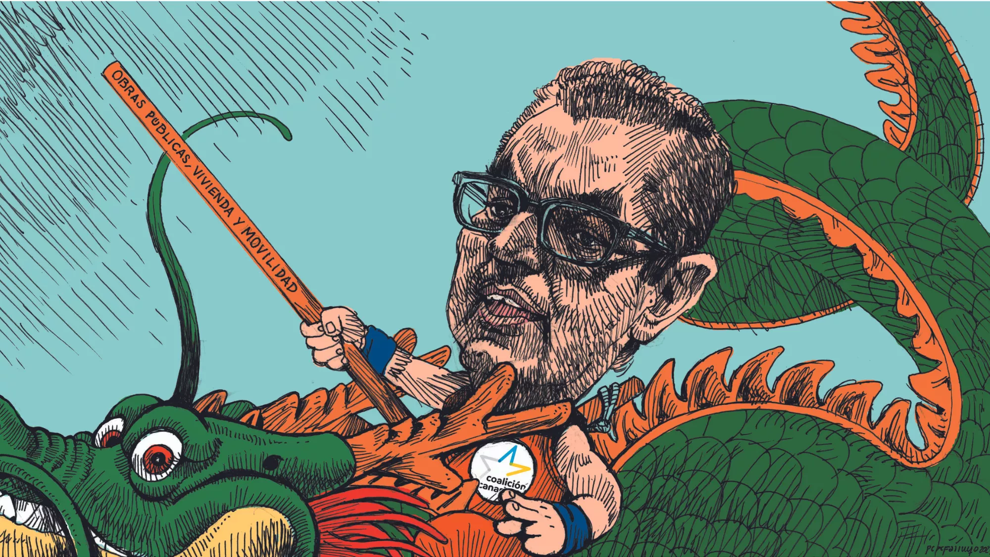 Retrato realizado por Pepe Farruqo de Pablo Rodríguez Valido, el niño que pintó OTAN NO en los muebles de casa.