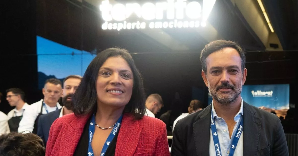 La consejera delegada de Turismo de Tenerife, Dimple Melwani y el consejero de Turismo del Cabildo de Tenerife, Lope Afonso / CEDIDA