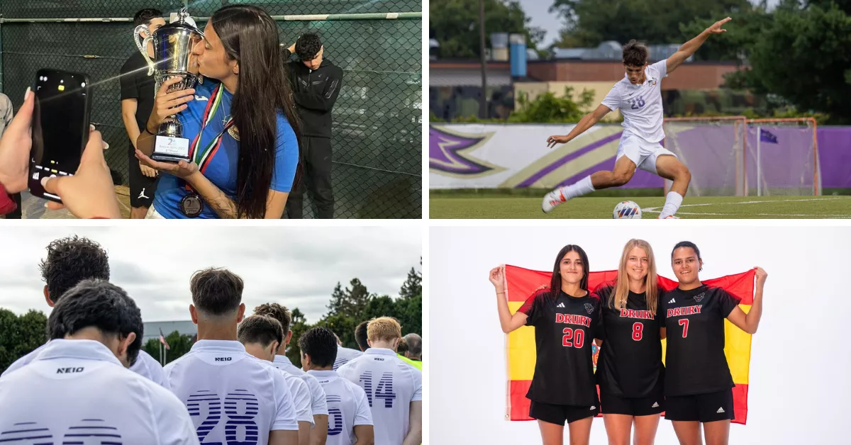 Collage con los estudiantes en Estados Unidos que han cruzado el charco / AH