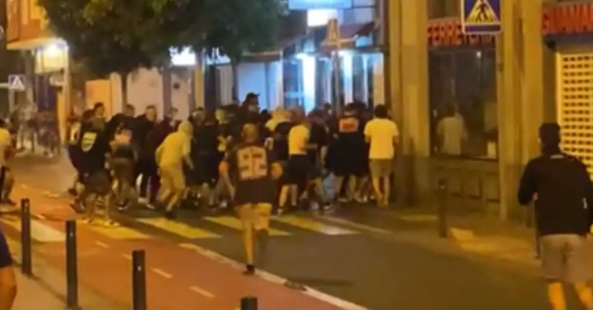 Altercados de ultras del Rayo Vallecano en Las Palmas de Gran Canaria