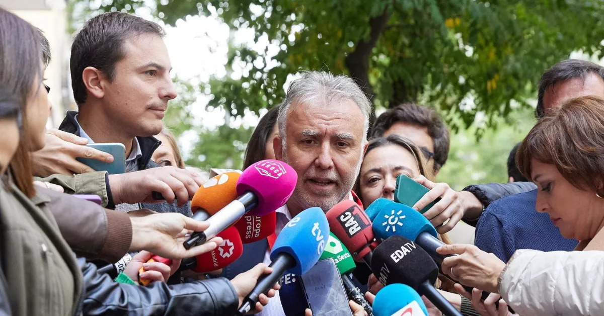 Ángel Víctor Torres en su visita a madrid / PSOE