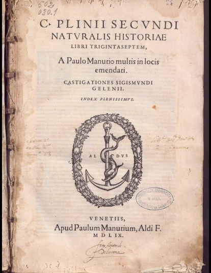 Historia natural Plinio