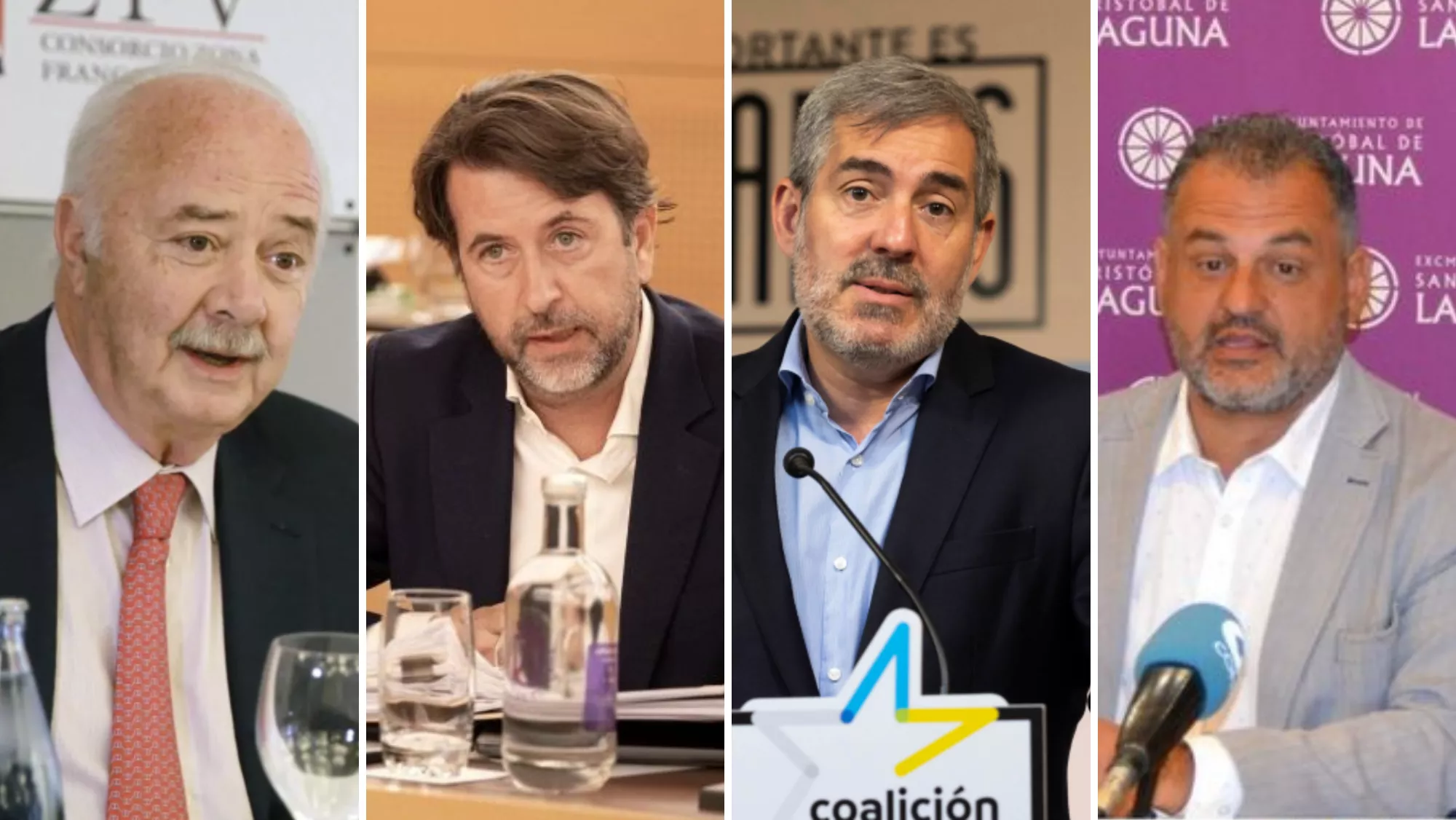 Los líderes de Coalición Canaria Carlos Alonso, Ricardo Melchior, Fernando Clavijo y José Alberto Díaz./ 