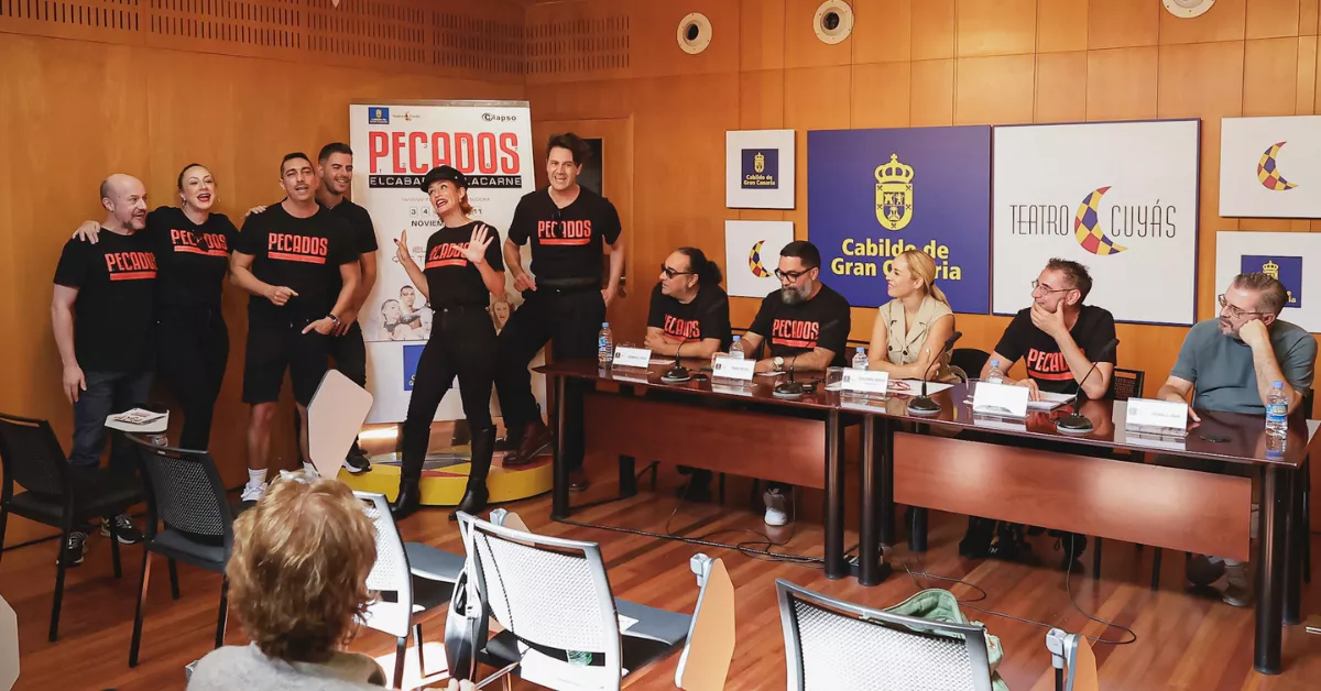 Imagen de los actores y actrices de la obra 'Pecados' del Teatro Cuyás / ALEJANDRO QUEVEDO -TEATRO CUYÁS